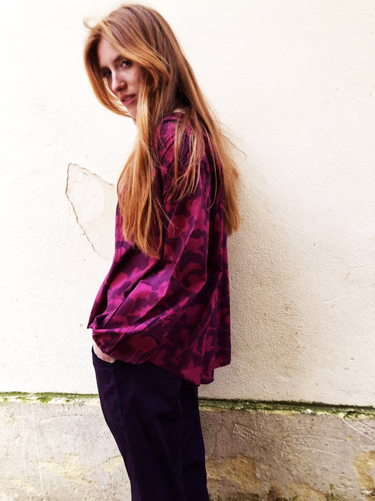 Chemise rouge et bordeaux